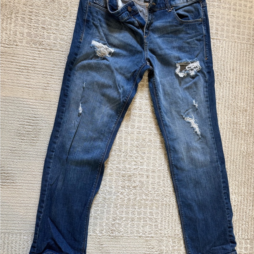 New York & Company Dark Blue Slim Stretch Jeans